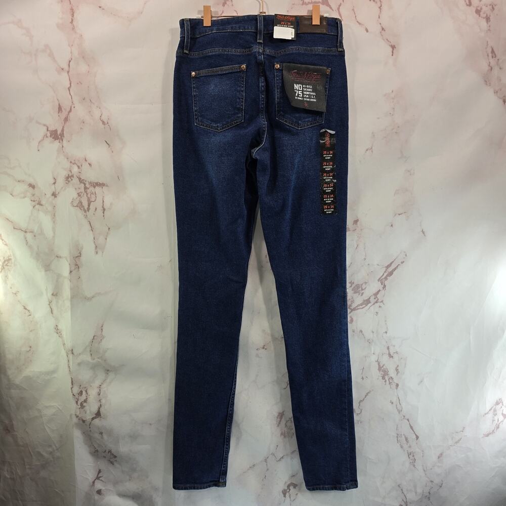 Smith & Rogue Jeans Womens 29x34 Dark Wash Denim High Rise Skinny Stretch No 75